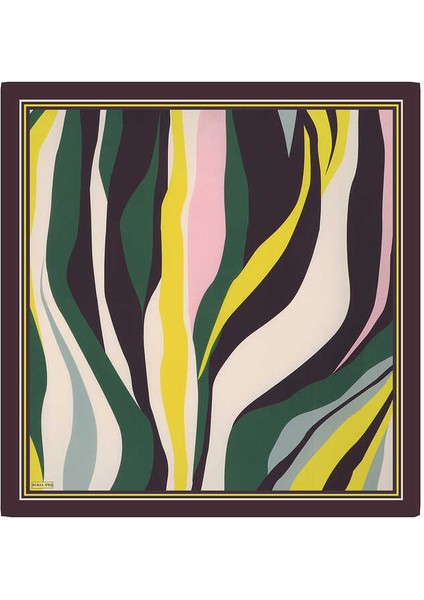 Zümrüt Dalga Desen Twill Ipek Eşarp fiyatları