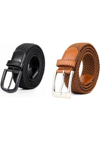 2 Adet Dokuma Örgülü Elastik Kemer