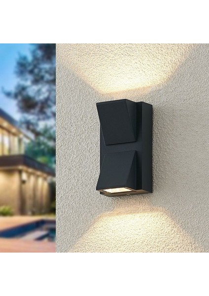 Zeugma Elektirikle Çalışır Çift Taraflı, Iç ve Dış Mekan, 6 Watt, Günışığı LED Armatür, Bahçe Apliği