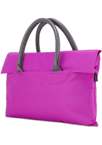 BYN-EL009 Wtxpro Su Geçirmez Kumaş 13-14 Inch Bayan Laptop El Çantası- Tote Bag- Fuşya