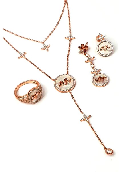 İtalyan tasarımı gümüş rose lüks set takım fiyatları