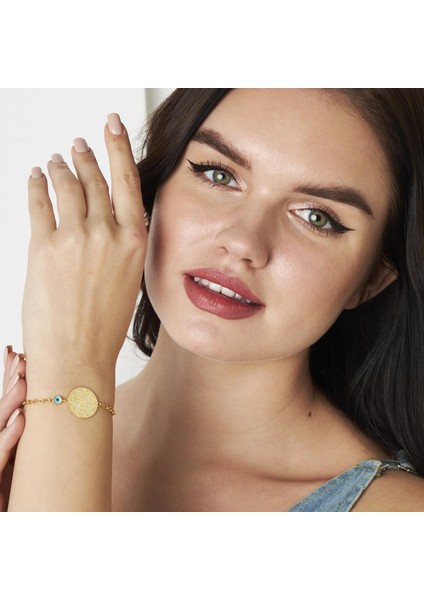 Nazar Boncuğu Tugra Zincir Bileklik modelleri