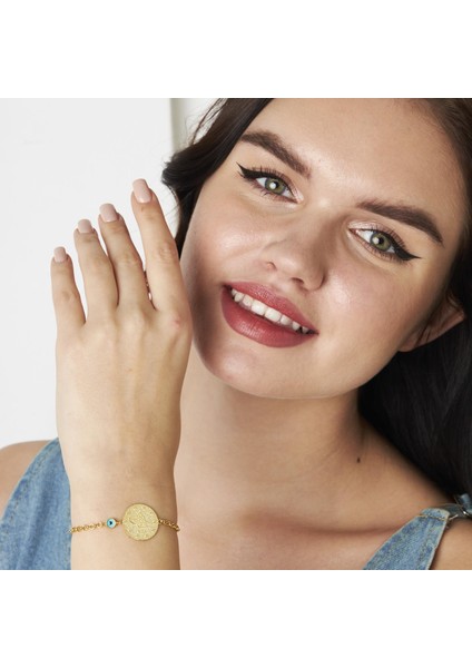 Nazar Boncuğu Tugra Zincir Bileklik fırsatları