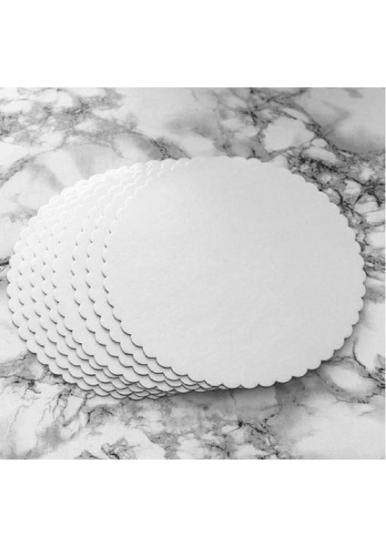Pasta Altlığı Beyaz 34 cm 10'lu