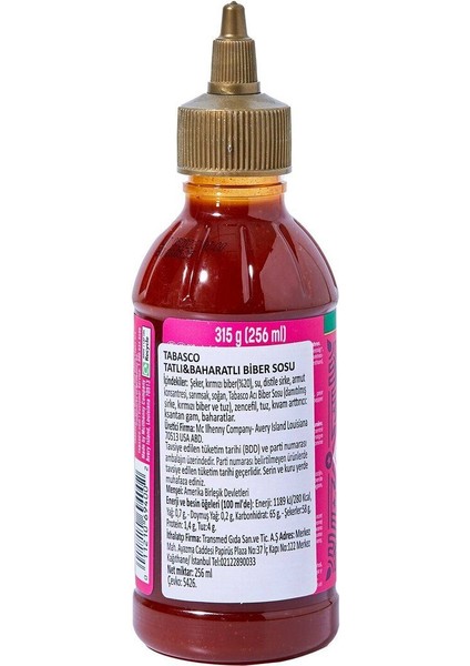 Sweet & Spicy Tatlı Baharatlı Biber Sosu 256 ml