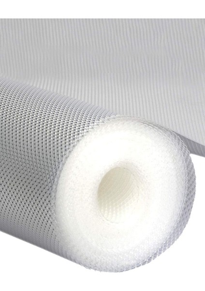 Beyaz Mutfak Şeffaf Raflık Kaymaz Dolap İçi Çekmece Raf Örtüsü Kaydırmaz 45 cm x 10 Metre Koruyucu