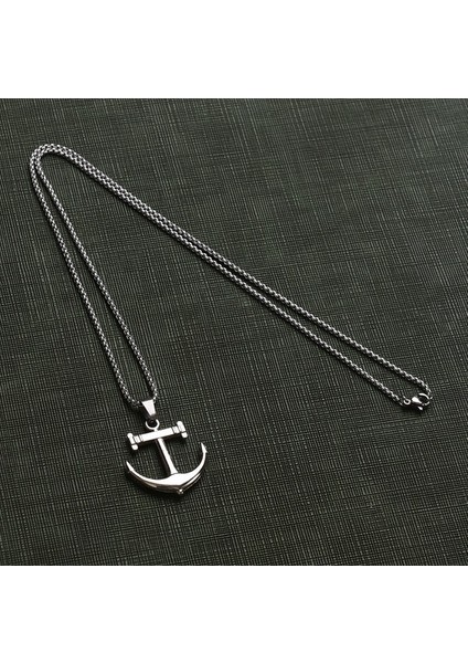 Erkek Kolye Çelik Gemi Çapası Takı Aksesuar K24 T5 fiyatları