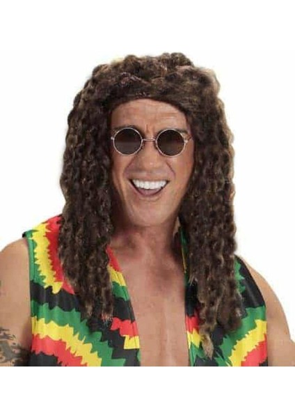 Kahve Renk Joe Dreadlocks Astarlı Kabarık Bob Marley Reggae Rasta Peruk