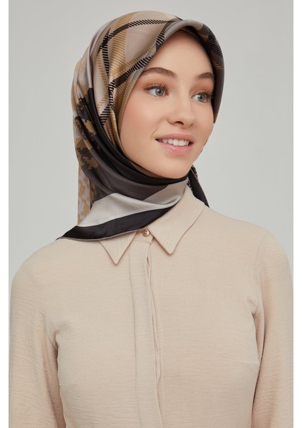 Nostalji Serisi Twill Ipek Eşarp 8620D 08