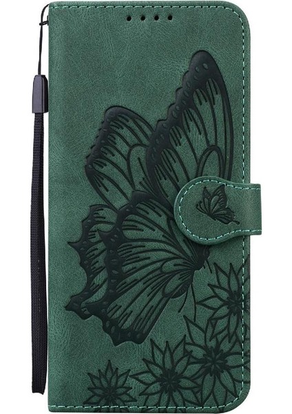 IPhone 16 Için Flip Case Pro Max Manyetik Closu Cüzdan Büyük Kelebek Pu (Yurt Dışından)