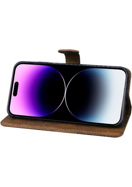 IPhone 16 Için Flip Case Pro Max Manyetik Closu Cüzdan Büyük Kelebek Pu (Yurt Dışından)