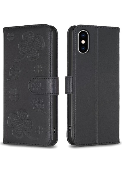 IPhone Xs Max Çok Renkli Yonca Çiçek Kart Yuvaları Tutucu Pu Için Flip Case (Yurt Dışından) indirimleri