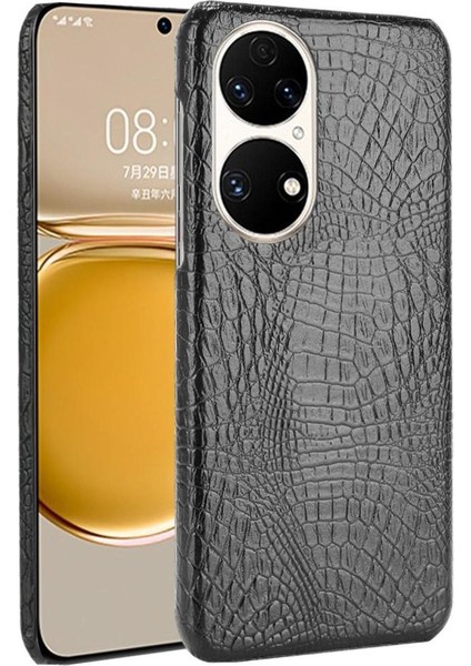 Huawei P50 Pro Koruyucu Kapak Klasik Timsah Için Şık Klasik Kılıf (Yurt Dışından)