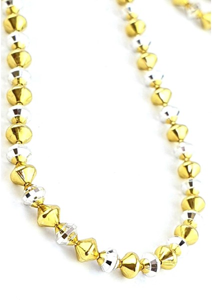 Cift Renkli 925AYAR Gümüş Üzerine Altın Kaplama Italyan Tasarımı Konik Zincir Kolye fiyatları