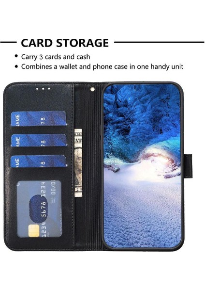 IPhone 16 Için Flip Case Pro Max Kart Yuvaları Tutucu Kickstand Çok Renkli Pu (Yurt Dışından)