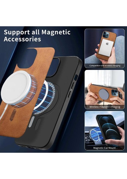 IPhone 12 Için Kılıf Pro Max Hafif Ince Kablosuz Şarj Magsafe Araba (Yurt Dışından)