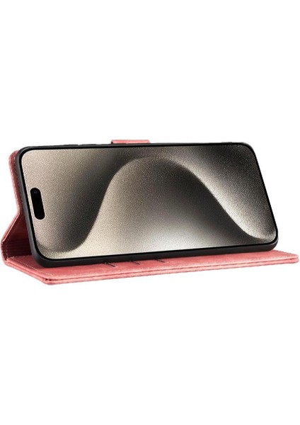 IPhone 16 Için Flip Case Pro Max Kart Cep Flip Folio Kabartmalı Sevimli Kedi (Yurt Dışından)
