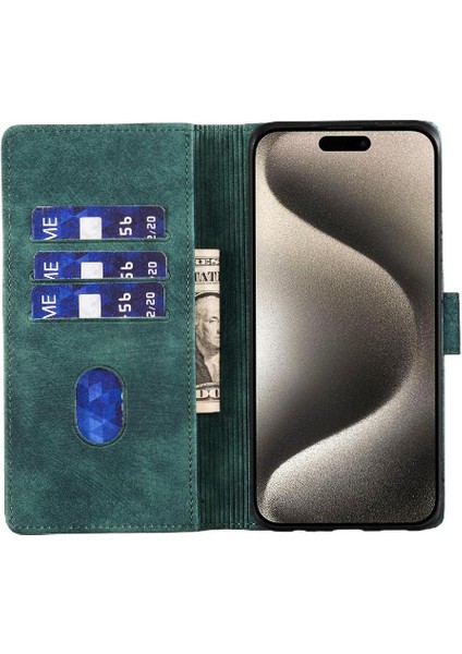 IPhone 16 Için Flip Case Pro Max Kart Cep Flip Folio Kabartmalı Sevimli Kedi (Yurt Dışından)