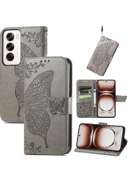 Oppo Oppo 12 Cüzdan Çok Renkli Iş Kanat Kelebek Için Flip Case (Yurt Dışından)