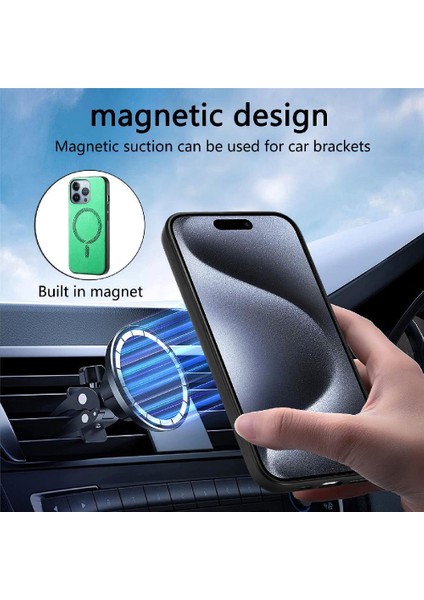 IPhone 15 Için Kılıf Pro Max Kablosuz Şarj Hafif Magsafe Araba Ince (Yurt Dışından)