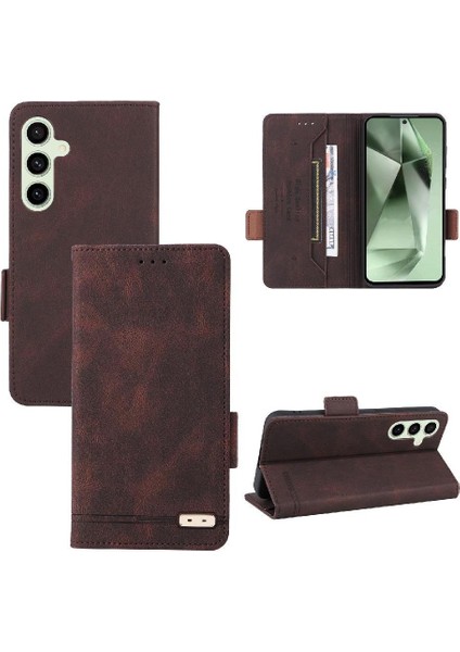 Samsung Galaxy S24 Fe Kapak Için Flip Case Kart Tutucu Kickstand ile (Yurt Dışından)