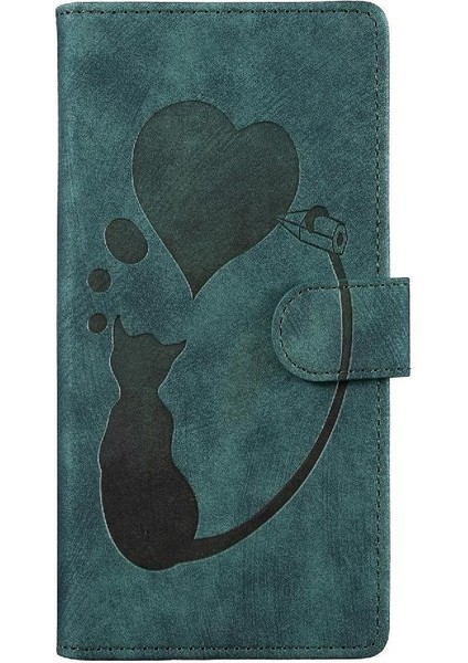 IPhone 16 Için Flip Case Kabartmalı Sevimli Kedi Flip Folio Kart Cep Cüzdan (Yurt Dışından) fiyatları