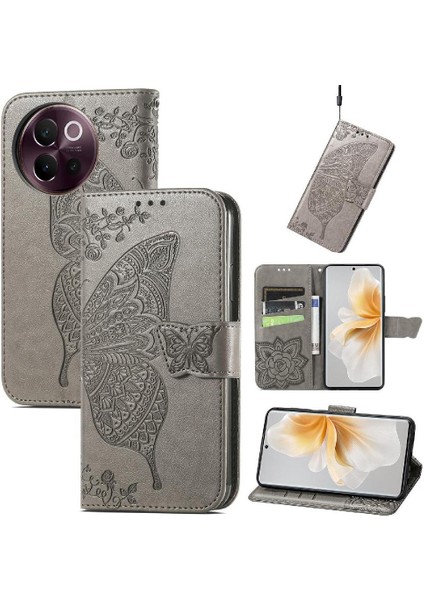 Vıvo V40 Lite Kelebek Kanat Iş Çok Renkli Cüzdan Için Flip Case (Yurt Dışından)