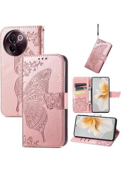 Vıvo V40 Lite Kelebek Kanat Iş Çok Renkli Cüzdan Için Flip Case (Yurt Dışından)