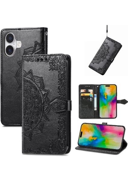 IPhone 16 Için Flip Case Basit Iş Deri Kılıf Darbeye Çevir (Yurt Dışından) fırsatları
