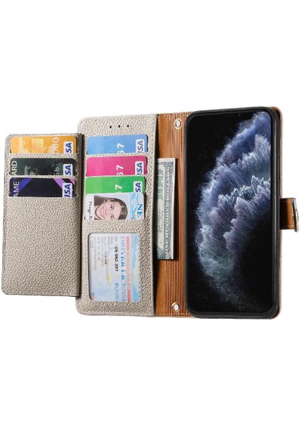 IPhone 11 Için Kılıf Pro Max Kordon Fermuar Cüzdan Aşk Deri Kılıf (Yurt Dışından)