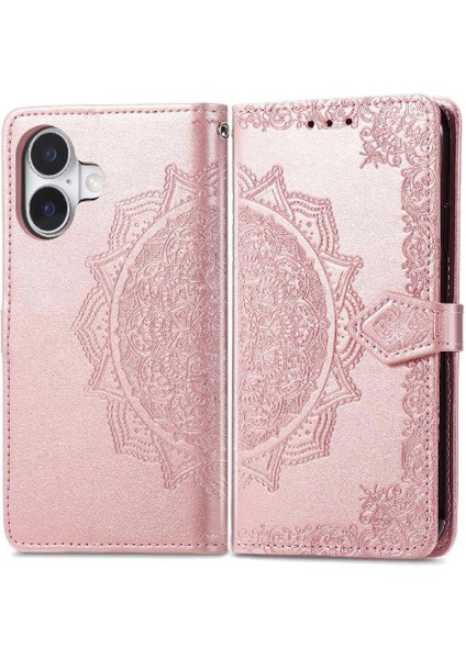 IPhone 16 Için Flip Case Basit Iş Deri Kılıf Darbeye Çevir (Yurt Dışından)