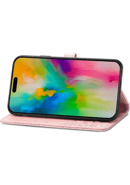 IPhone 16 Için Flip Case Basit Iş Deri Kılıf Darbeye Çevir (Yurt Dışından)