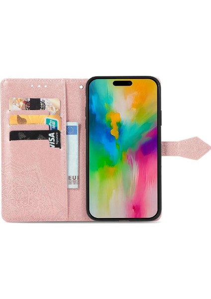 IPhone 16 Için Flip Case Basit Iş Deri Kılıf Darbeye Çevir (Yurt Dışından)