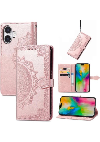 IPhone 16 Için Flip Case Basit Iş Deri Kılıf Darbeye Çevir (Yurt Dışından)