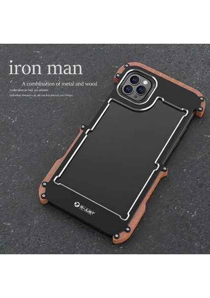 IPhone 13 Pro Max Için Kılıf, Damla Koruma Alüminyum Metal Ahşap Tampon (Yurt Dışından) fiyatları