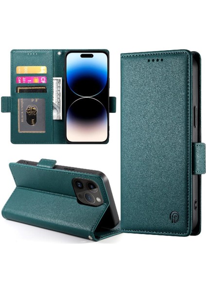 IPhone 14 Pro Günlük Kullanım Için Flip Case Kart Yuvaları Cüzdan Çevirme Iş (Yurt Dışından)