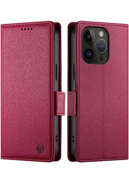 IPhone 14 Pro Günlük Kullanım Için Flip Case Kart Yuvaları Cüzdan Çevirme Iş (Yurt Dışından)