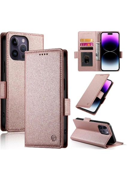 IPhone 14 Için Flip Case Pro Max Cüzdan Flip Kartvizit Yuvaları Günlük Kullanım (Yurt Dışından)