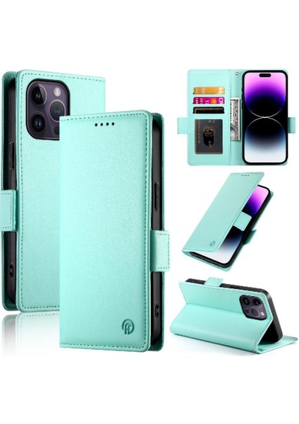 IPhone 14 Için Flip Case Pro Max Cüzdan Flip Kartvizit Yuvaları Günlük Kullanım (Yurt Dışından)