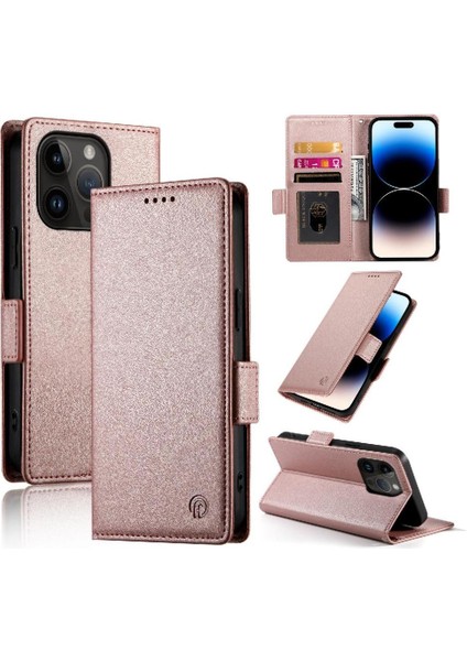 IPhone 14 Pro Günlük Kullanım Için Flip Case Kart Yuvaları Cüzdan Çevirme Iş (Yurt Dışından)