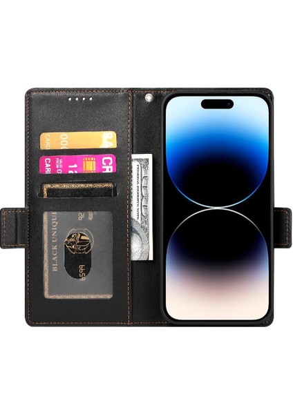 IPhone 14 Pro Günlük Kullanım Için Flip Case Kart Yuvaları Cüzdan Çevirme Iş (Yurt Dışından) fırsatları