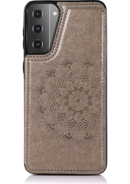Samsung Galaxy S21 Kabartmalı Mandala Pu Için Kart Tutucu Kılıf ile Cüzdan (Yurt Dışından) fiyatları