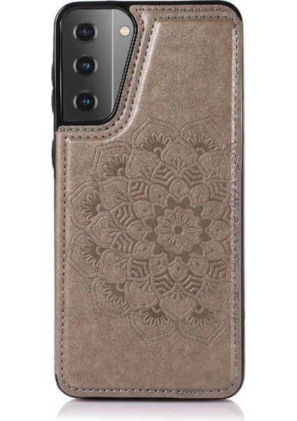Samsung Galaxy S21 Artı Çift Düğmeler Pu Için Kart Tutucu Kılıf ile Cüzdan (Yurt Dışından) indirimleri