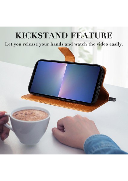 Sony Xperia 10 Vi Flip Kickstand Manyetik Kapak Pu Deri Kılıf ile (Yurt Dışından) modelleri
