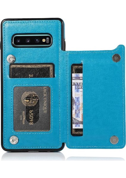 Samsung Galaxy S10 Artı Desen Çiçek Pu Için Kart Tutucu Kılıf ile Cüzdan (Yurt Dışından)