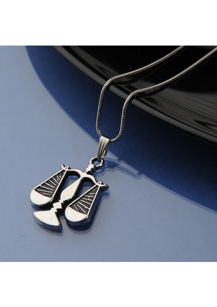 Burç Kolyesi Terazi Erkek Kolye Çelik Takı Aksesuar K24 T5