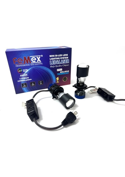 H4 Pro Exclusive Mini Bi-Led Lens Csp Lextar Chip 50W