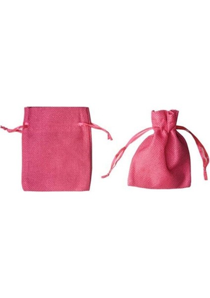 Kına Çerez Kesesi Çuval Naturel Büyük 12X17 cm - 20 Adet Fuşya