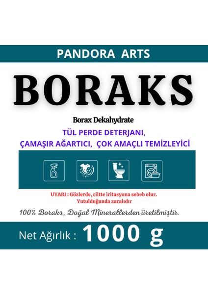 Boraks Doğal Deterjan Tül Perde Temizleyici