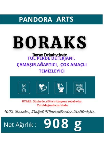 Boraks Doğal Deterjan Tül Perde Temizleyici